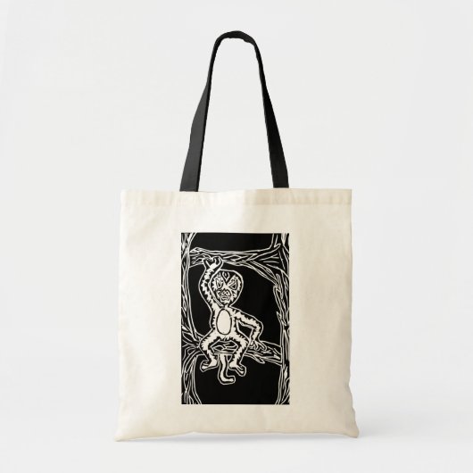 monenhoutbewerking tote bag (Voorkant)
