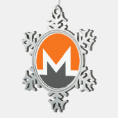 Monero Pewter Snowflake Arbre de Noël Ornement (Vue impression)
