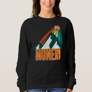 Monero XMR Crypto Mountain Sun Rays Cryptocurrency Trui