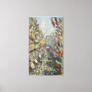 Monet 1878 The Rue Montorgueil in Parijs Canvas Afdruk