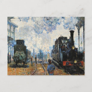 Monet - Aankomst van de trein Normandy Briefkaart