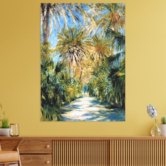 Monet - Algiers, de tuin van Essai Canvas Afdruk (Insitu (Woonkamer))