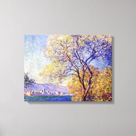 Monet - Antibes gezien vanuit de Salis-tuinen, Canvas Afdruk (Voorkant)