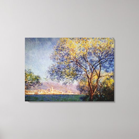 Monet - Antibes in de ochtend Canvas Afdruk (Voorkant)