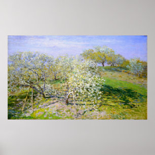 Monet - Appelbomen in bloei 1873 Poster