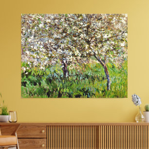 Monet - Appelbomen in bloei Canvas Afdruk