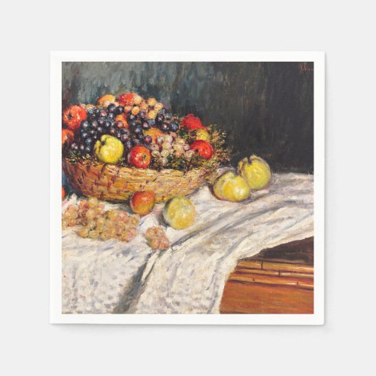 Monet - appelen en druiven, servet (Voorkant)