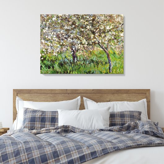 Monet - Apple Trees in Bloom Canvas Afdruk (Insitu (Slaapkamer))