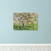 Monet - Apple Trees in Bloom Canvas Afdruk (Insitu (Houten vloer))
