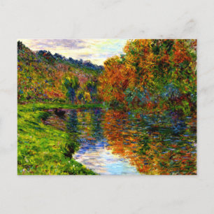 Monet - Arm of the Jeufosse, herfst, Feestdagenkaart