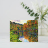 Monet - Arm of the Jeufosse, herfst, Feestdagenkaart (Staand voorkant)