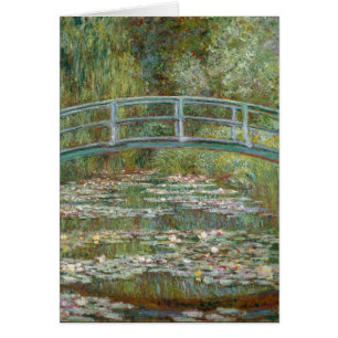 Monet Art Bridge over een Pond van Watergelingen