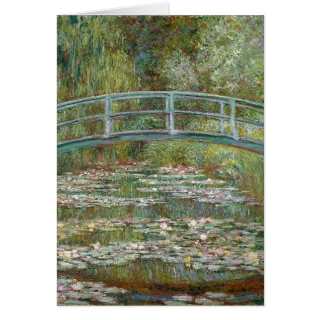 Monet Art Bridge over een Pond van Watergelingen (Voorkant)