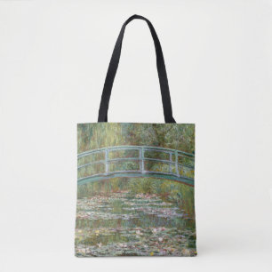 Monet Art Bridge over een Pond van Watergelingen Draagtas