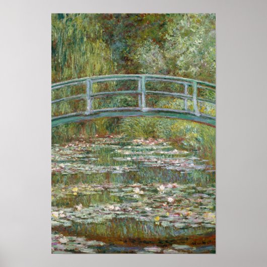 Monet Art Bridge over een Pond van Watergelingen Poster (Voorkant)