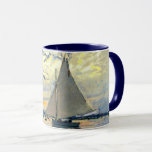 Monet - Bateau à voile au Petit-Gennevilliers Mug<br><div class="desc">Claude Monet célèbre peinture,  Sailboat au Petit-Gennevilliers.</div>