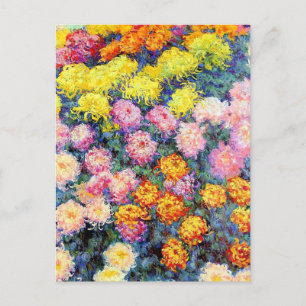 Monet, Bed of Chrysanthemums, Briefkaart