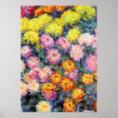 Monet - Bed of Chrysanthemums Poster (Voorkant)