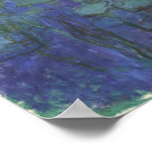 Monet - Blauwe waterlimieten Poster (Hoek)