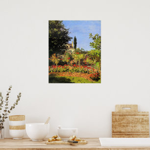 Monet - Bloeiende tuin Poster