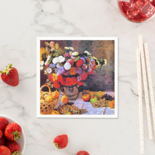 Monet - bloemen en vruchten servet