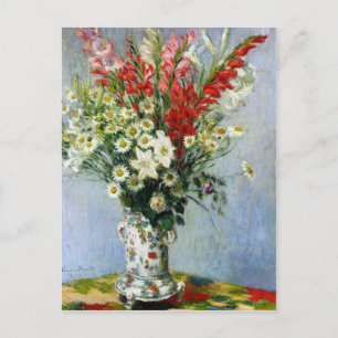 MONET Bouquet de Gladiolas Carte postale