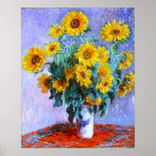Monet Bouquet van Sunflower Fine Art Poster