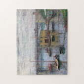 Monet Bridge Argenteuil Grey Day Fine Art Legpuzzel (Verticaal)