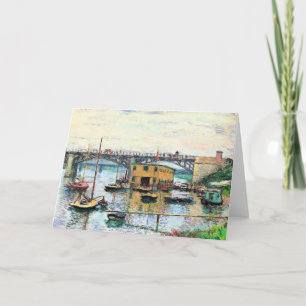 Monet - Brug in Argenteuil op een grijze dag Kaart
