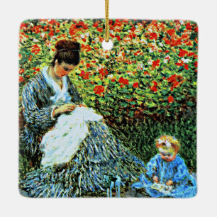 Monet - Camille Monet en Child Keramisch Ornament