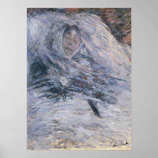 Monet - Camille op haar sterfbed 1879 Poster (Voorkant)