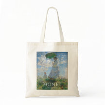 Monet Canvas tas Art, vrouw met een parasol