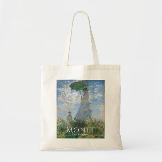 Monet Canvas tas Art, vrouw met een parasol (Voorkant)