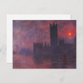 Monet Chambres du Parlement à Sunset Carte postale (Devant / Derrière)