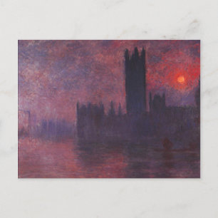 Monet Chambres du Parlement à Sunset Carte postale