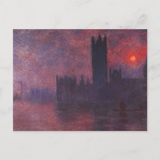 Monet Chambres du Parlement à Sunset Carte postale (Devant)