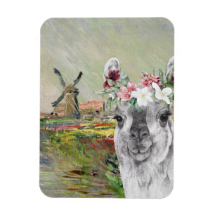 Monet Champ Tulipes en Fancy Llama Magneet
