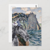Monet Cliff of Aval & Black Horse Compilation Briefkaart (Voorkant / Achterkant)