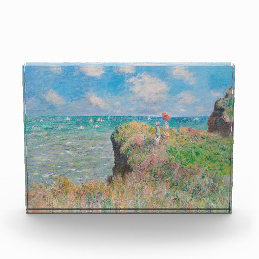 Monet Cliff Walk bij Pourvil Impressionist Paintin Fotoblokken (Voorkant)