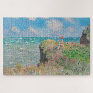 Monet Cliff Walk bij Pourvil Impressionist Paintin Legpuzzel