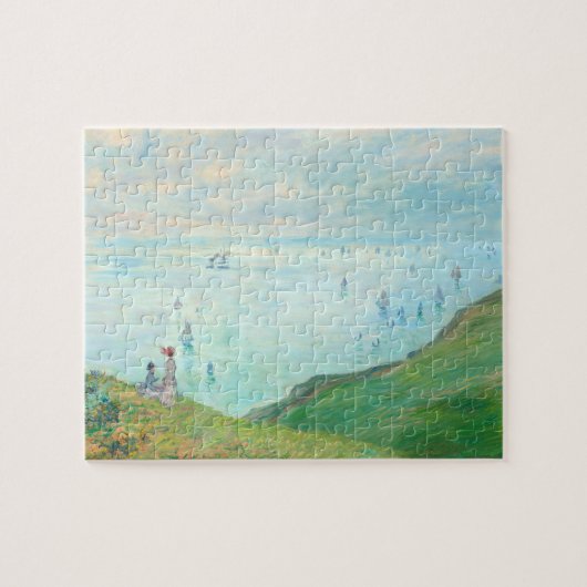 Monet Cliffs bij Pourville Fine Art Legpuzzel (Horizontaal)