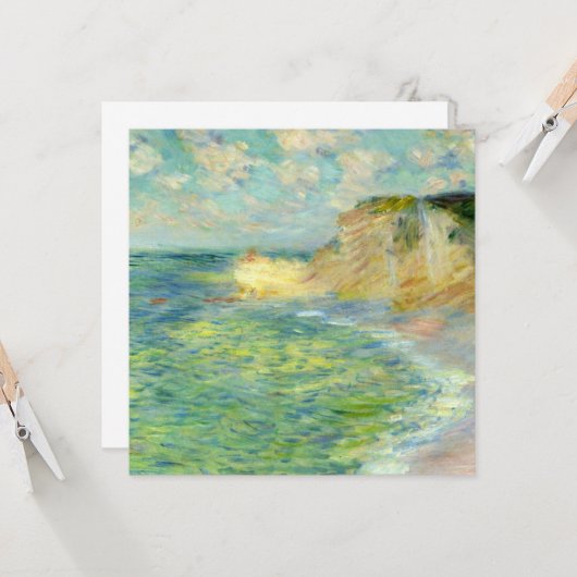Monet - Cliffs in Amont, beroemd schilderij Kaart (Voorkant / Achterkant in situ)