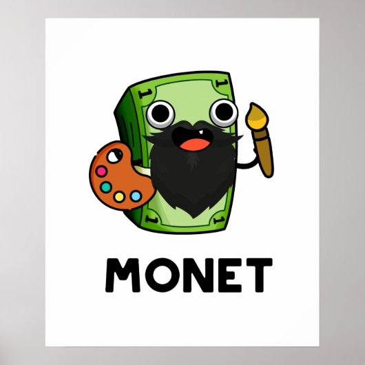 Monet Cute Artist Money Pun Poster (Voorkant)
