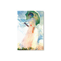 Monet Dame met Parasol Canvas