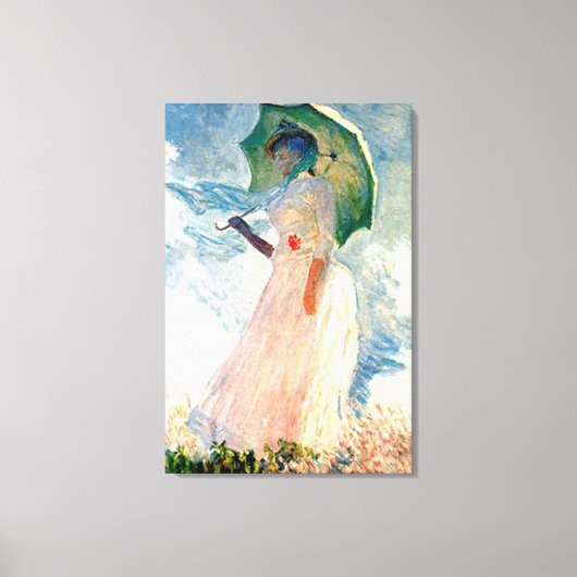 Monet Dame met Parasol Canvas (Voorkant)