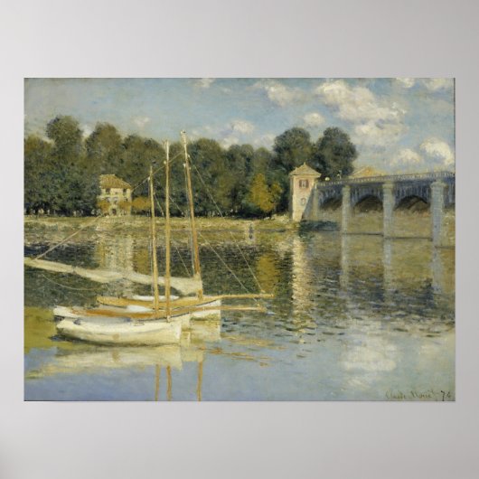 Monet - De Argenteuil-brug Poster (Voorkant)