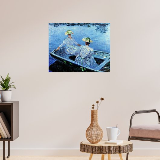 Monet - De Blauwe Roeiboot Poster (Woonkamer 3)
