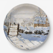 Monet - De ekster, Papieren Bordje (Voorkant)