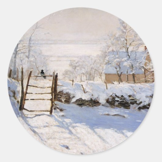 Monet - De Ekster Ronde Sticker (Voorkant)