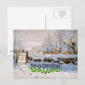 Monet - De ekster, vrolijk kerstfeest, Briefkaart (Voorkant / Achterkant)